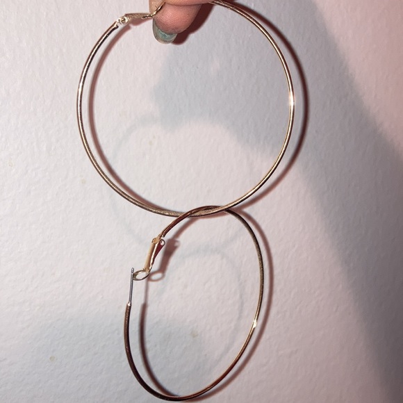 Loft hoop earring bundle like new condition gold, gunmetal grey - Picture 3 of 3